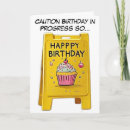 Search for caution birthday cards Yellow