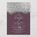 Search for purple and silver wedding invitations Sparkly sparkles