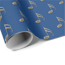 Search for music note wrapping paper Blue