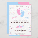 Search for feet gender reveal invitations Boy or girl