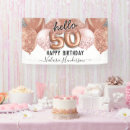 Search for pink gold 50th birthday party decor Sparkle
