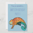 Search for reptile birthday invitations Chameleon