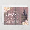Search for wine barrel bridal shower invitations Rustic
