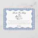 Search for blue gingham baby shower invitations Mother to be