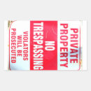 Search for trespass stickers Private property