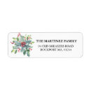 Search for berries return address labels Christmas holiday