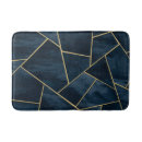 Search for navy blue gold bath mats Geometric