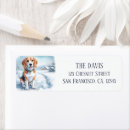 Search for dog snow return address labels Winter