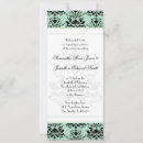 Search for mint green and black wedding invitations Damask