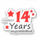 Search for 14th birthday party stickers Fourteen