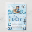 Search for red baby boy shower invitations Ahoy its a boy