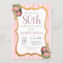 Search for pink floral birthday invitations Vintage