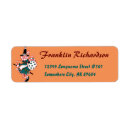 Search for orange polka dot return address labels Halloween