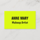 Search for black and yellow business cards Makeup artist