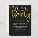Search for black and gold 30th birthday invitations Minimal