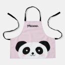 Search for pink panda aprons For kids