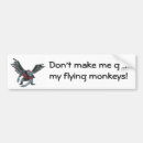Search for funny monkey bumper stickers Flying