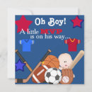 Search for sports baby boy shower invitations Cute