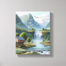 Search for waterfall paintings canvas prints Forest