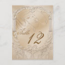 Search for table numbers postcards Gold