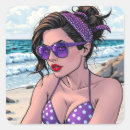 Search for bikinis stickers Beach