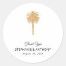Search for palm tree wedding stickers Gold