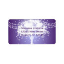 Search for fairy string lights return address labels Purple