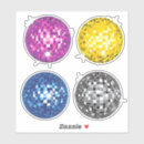 Search for disco party stickers Silver