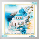 Search for santorini art Watercolor