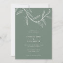 Search for green leaves wedding invitations Simple