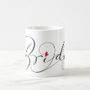 Search for script lettering mugs Bride