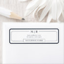 Search for masculine monogram return address labels Professional
