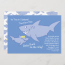 Search for shark baby boy shower invitations Under the sea