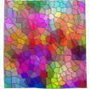 Search for stained glass pattern shower curtains Rainbow