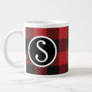 Search for plaid monogram mugs Red