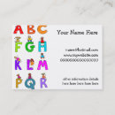 Search for alphabet business cards Kids