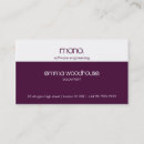 Search for simple one sided business cards White