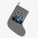 Search for race car christmas stockings Chequered flag