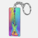 Search for rock music rectangular key rings Musician