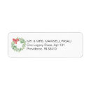 Search for wreath return address labels Watercolor