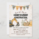Search for under construction baby shower invitations For her