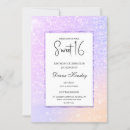 Search for pastel sweet 16 invitations Modern sweet sixteen