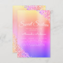 Search for purple glitter birthday invitations Sparkle