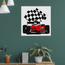 Search for checkered flag posters Race car