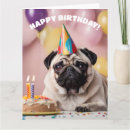 Search for pug birthday cards Party