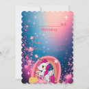Search for rainbow colors birthday invitations Unicorn