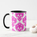 Search for pink damask mugs Trendy