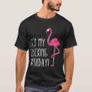 Search for flamingo birthday tshirts Watercolor