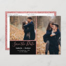 Search for glitter save the date postcards Black