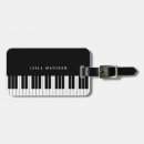 Search for piano luggage tags Black and white
